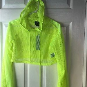 LF fishnet neon hoodie